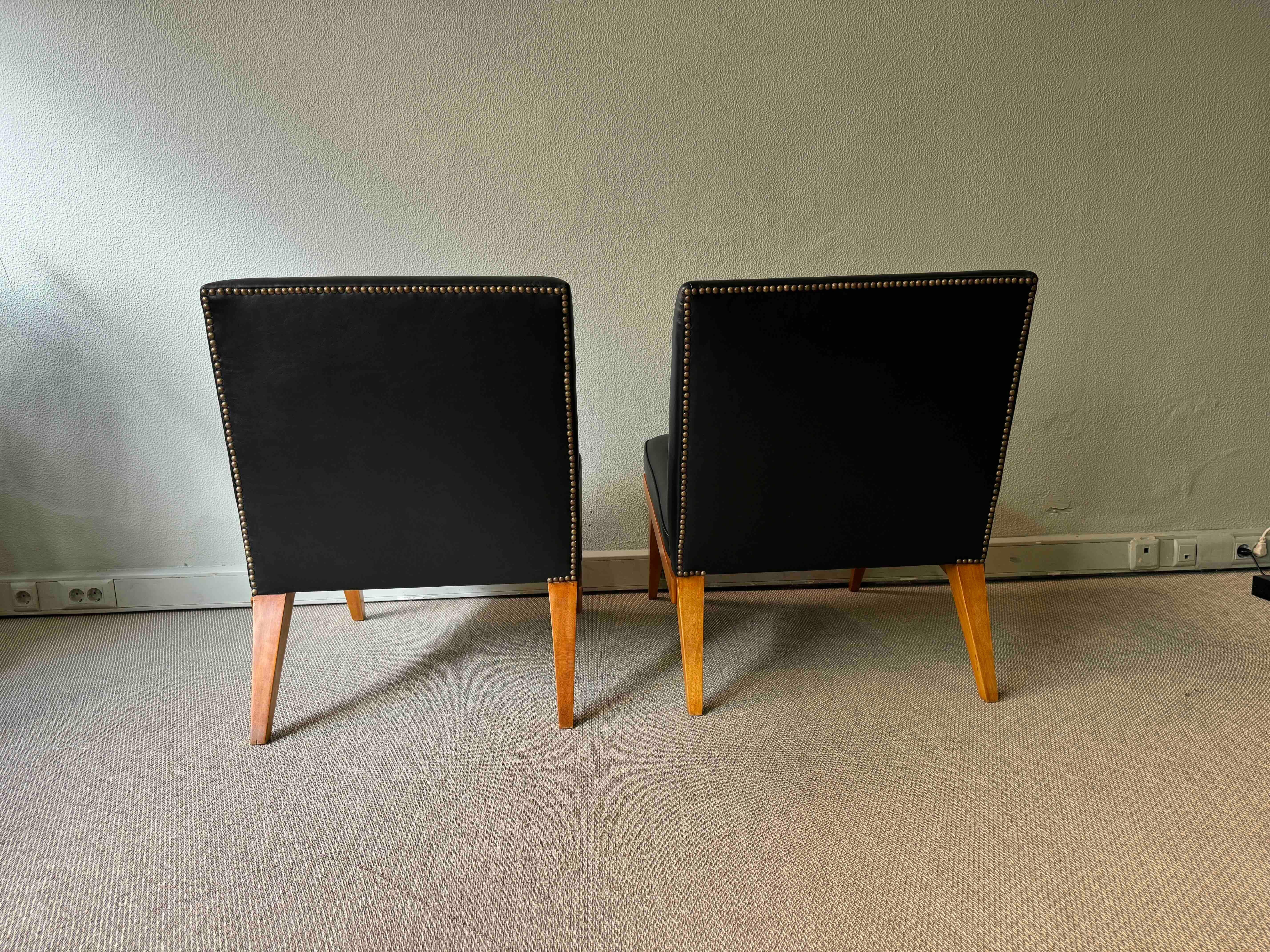 Pair of Low Chair in the style of Jens Risom Slipper Chair. 1950's For Sale 1