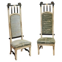 Pair of low chairs in the Viennese Secession style