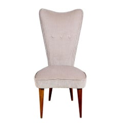 Pair of Mid-Century Modern Low Chairs with High Backrests - Italy 1940