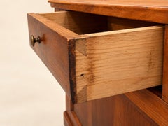 Pair of low corner cabinets with plinth – Louis-Philippe Style – Solid cherry wo