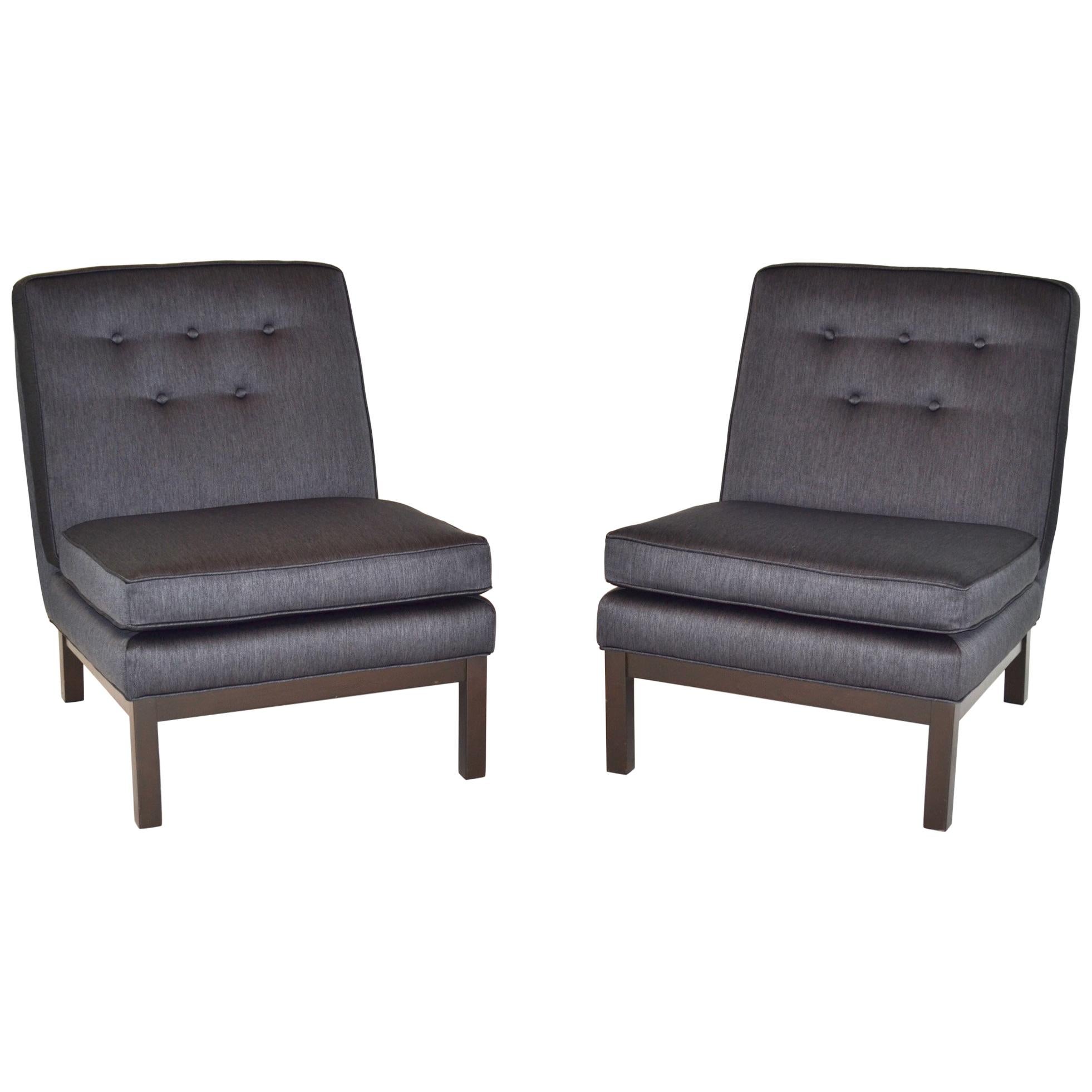 Pair of Slipper Lounge Chairs by Kipp Stewart for Directional 1960s