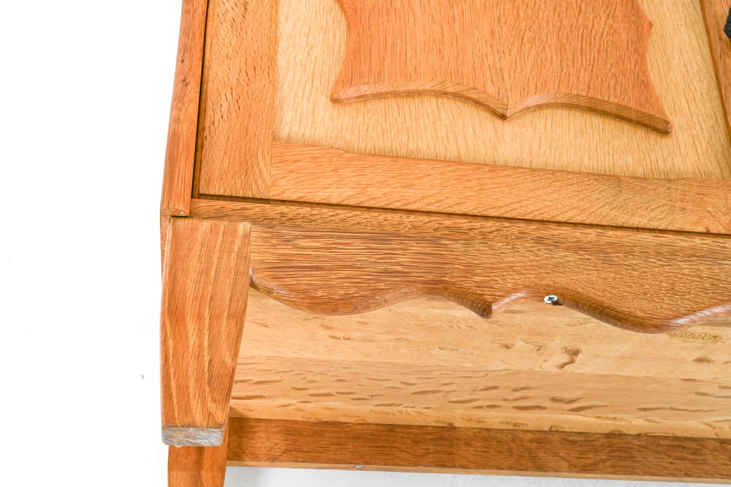 Pair Of Low Oak Cabinets Attributed To Henry 'Henning' Kjaernulf, Circa 1970's 12