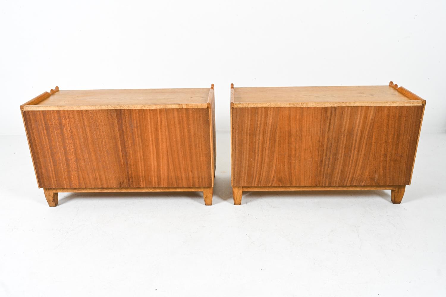 20th Century Pair Of Low Oak Cabinets Attributed To Henry 'Henning' Kjaernulf, Circa 1970's