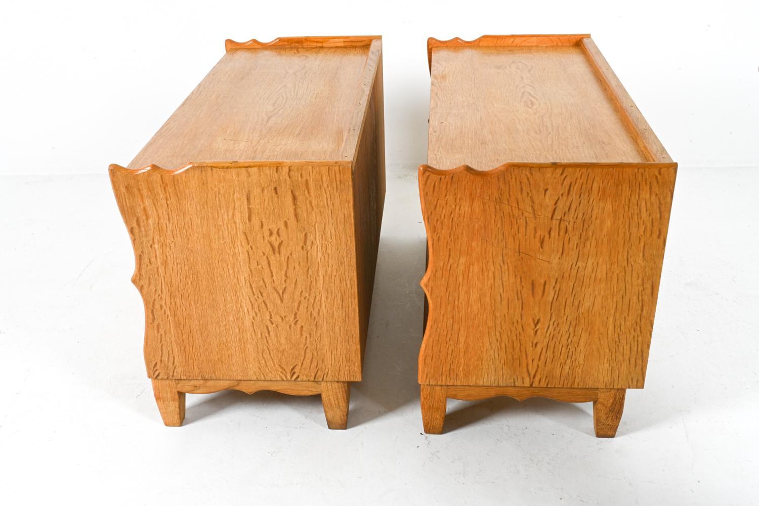 Pair Of Low Oak Cabinets Attributed To Henry 'Henning' Kjaernulf, Circa 1970's 1