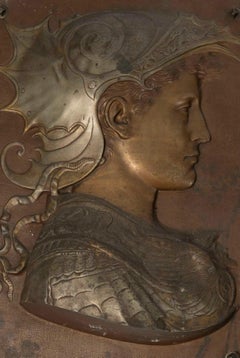 Pair Of Low Relief Of Napoleon III Period, 19th century Cast Iron.