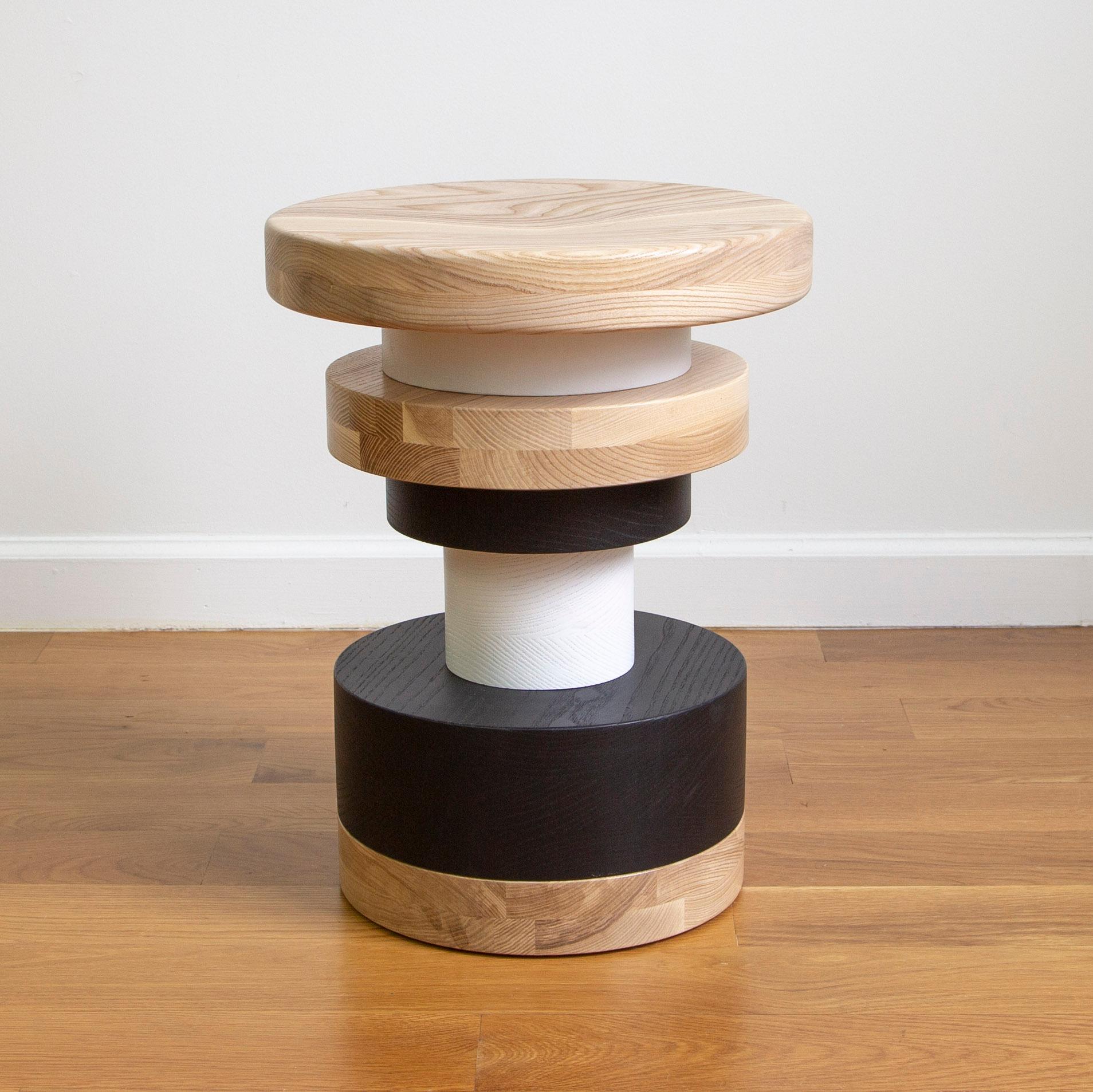 This listing is for 2 sass stool from Souda. We offer three different shapes (A, B, & C). This listing is for 'A' and 'B', which are shown in the first image. 

The Sottsass inspired “Sass Stools” are simple, sculptural accents for any interior