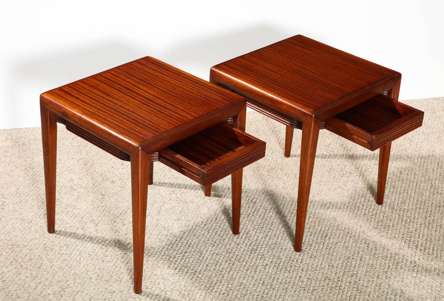 Modern Pair of Low Side Tables by Osvaldo Borsani For Sale