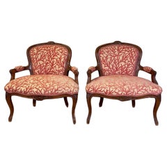 Pair of Low Slung French Fauteuils