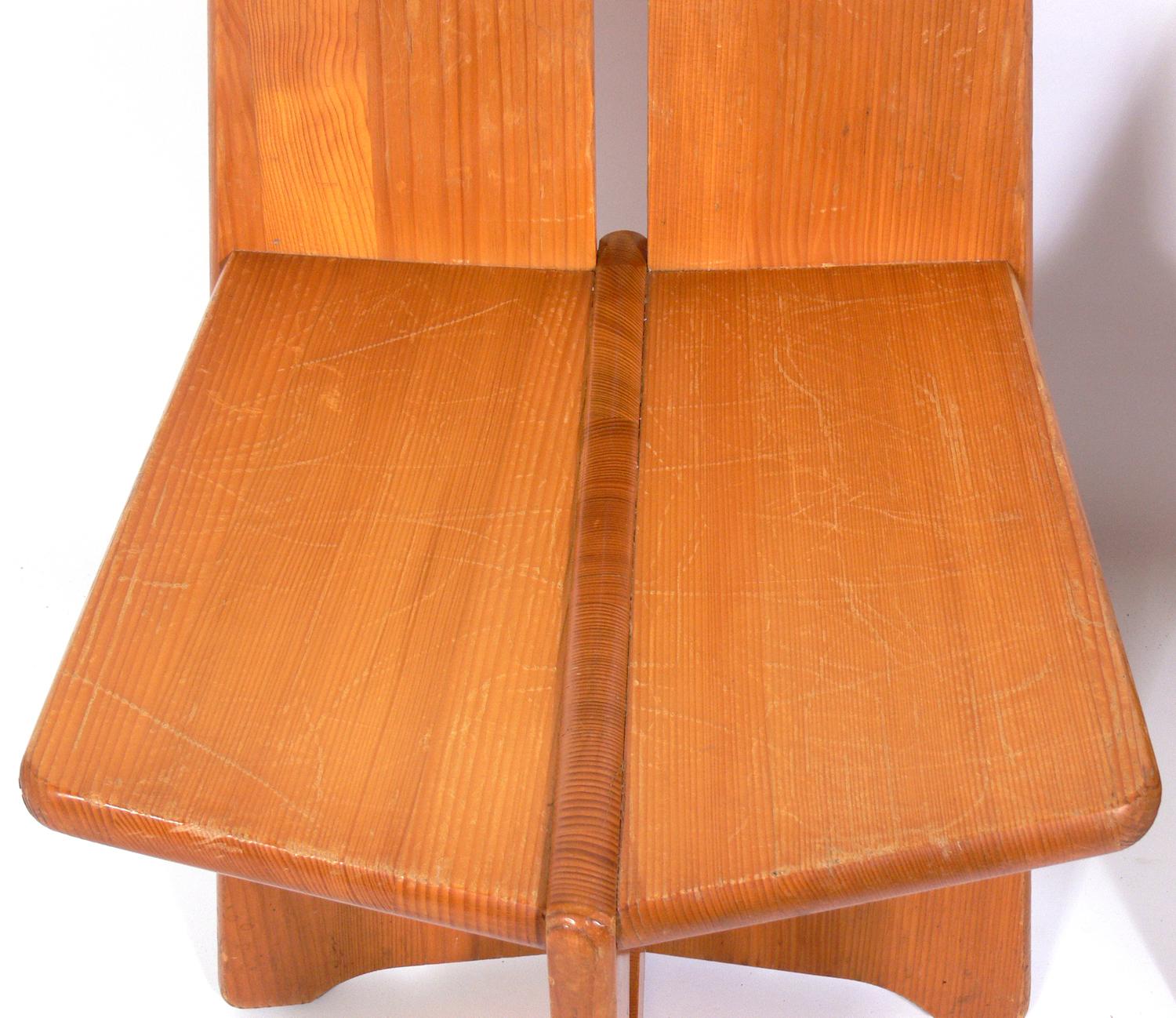 Mid-20th Century Pair of Low Slung German Constructivist Chairs