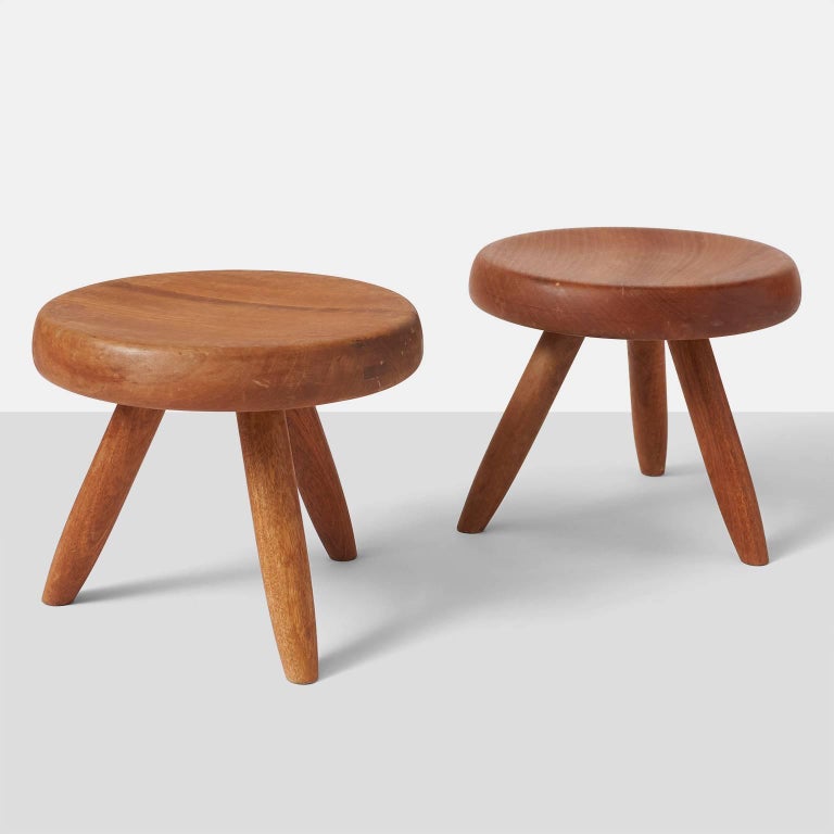 Mid-20th Century A Low Stool by Charlotte Perriand For Sale