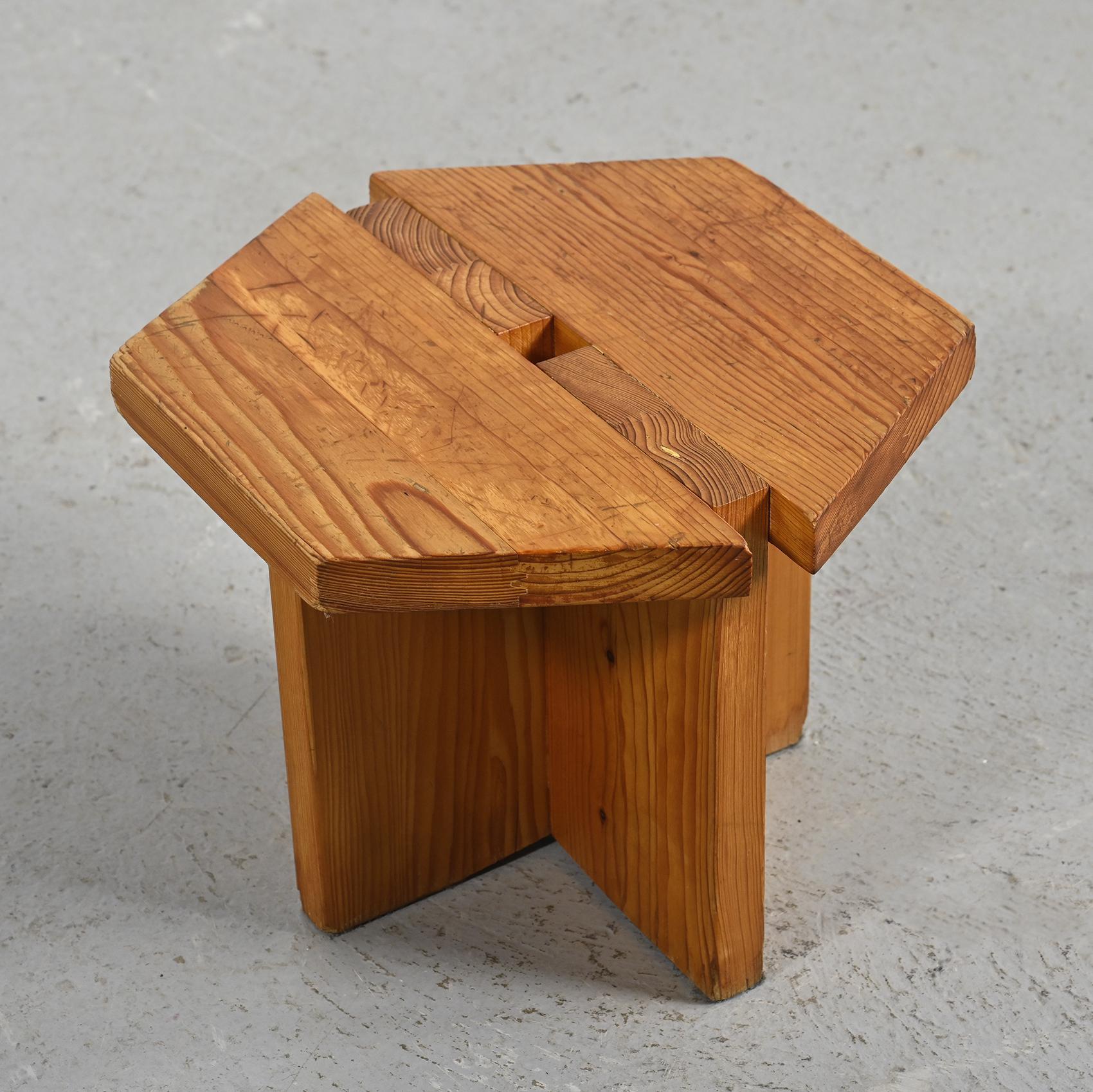 Pair of Low Stools, René Martin, Méribel France 3