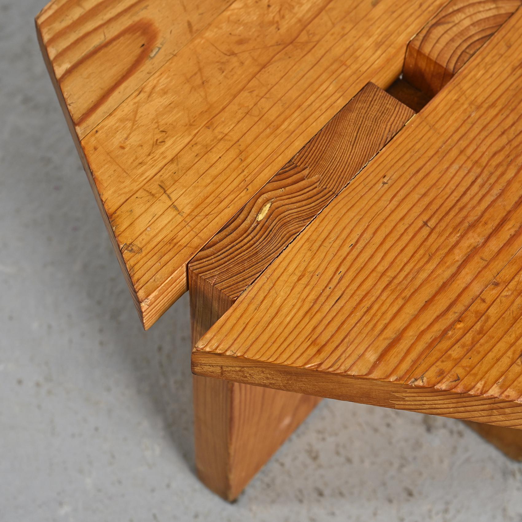 Pair of Low Stools, René Martin, Méribel France 4