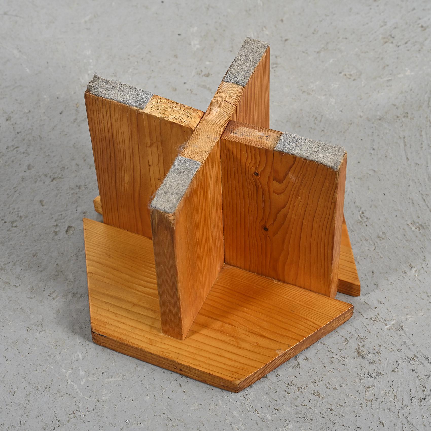 Pair of Low Stools, René Martin, Méribel France 5