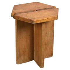 Pair of Low Stools, René Martin, Méribel France