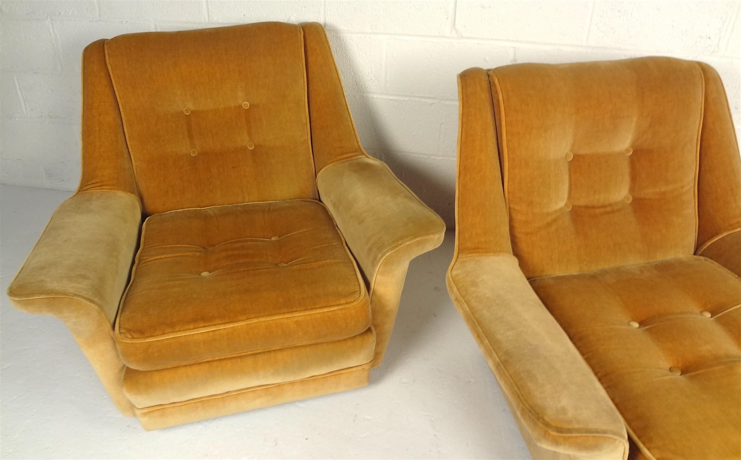 low velvet chair