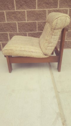 Pair of Lowrider Danish Armless Lounge Chairs