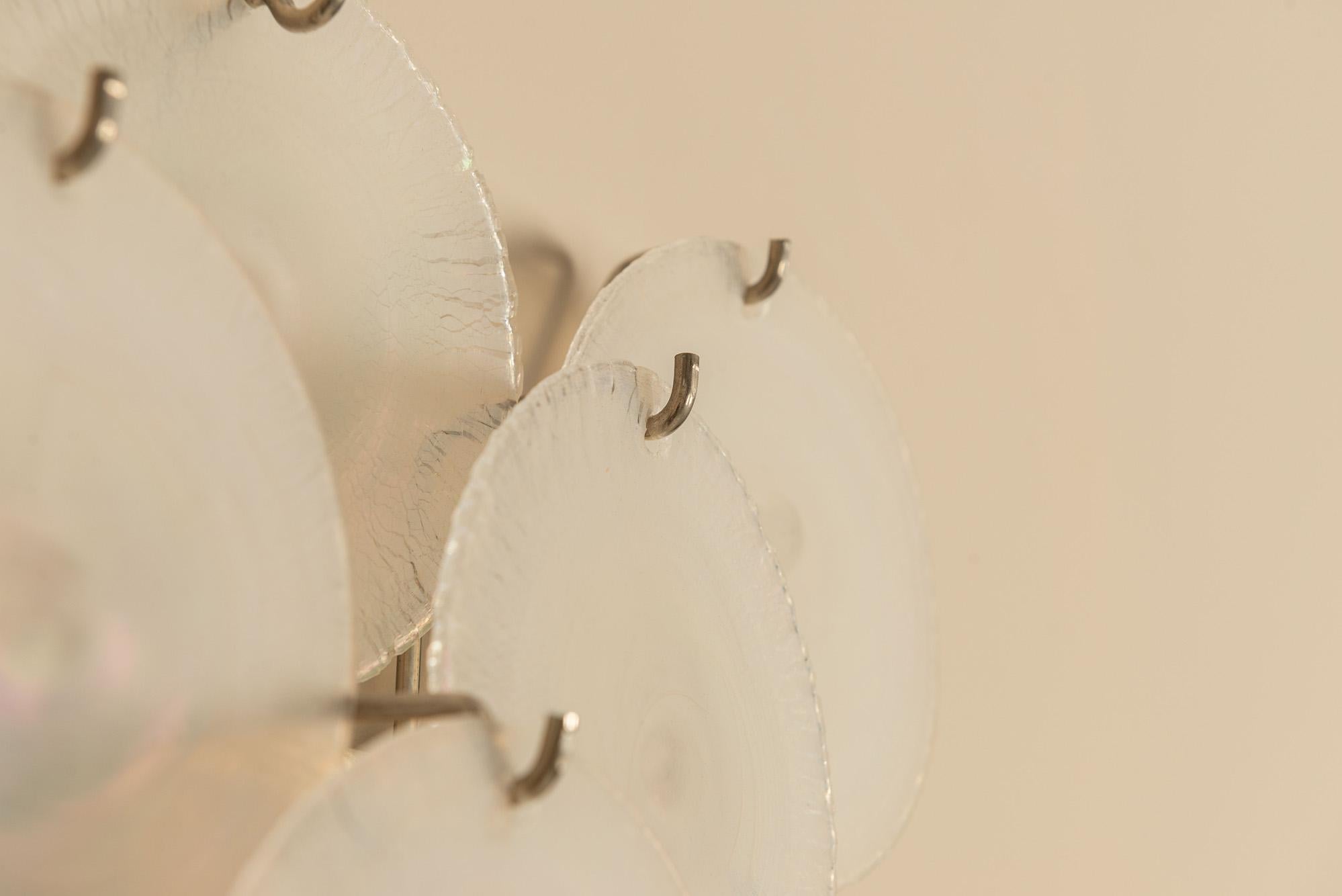 Pareja de apliques LP 235 de Carlo Nason para Mazzega, Italia1970s en venta 6