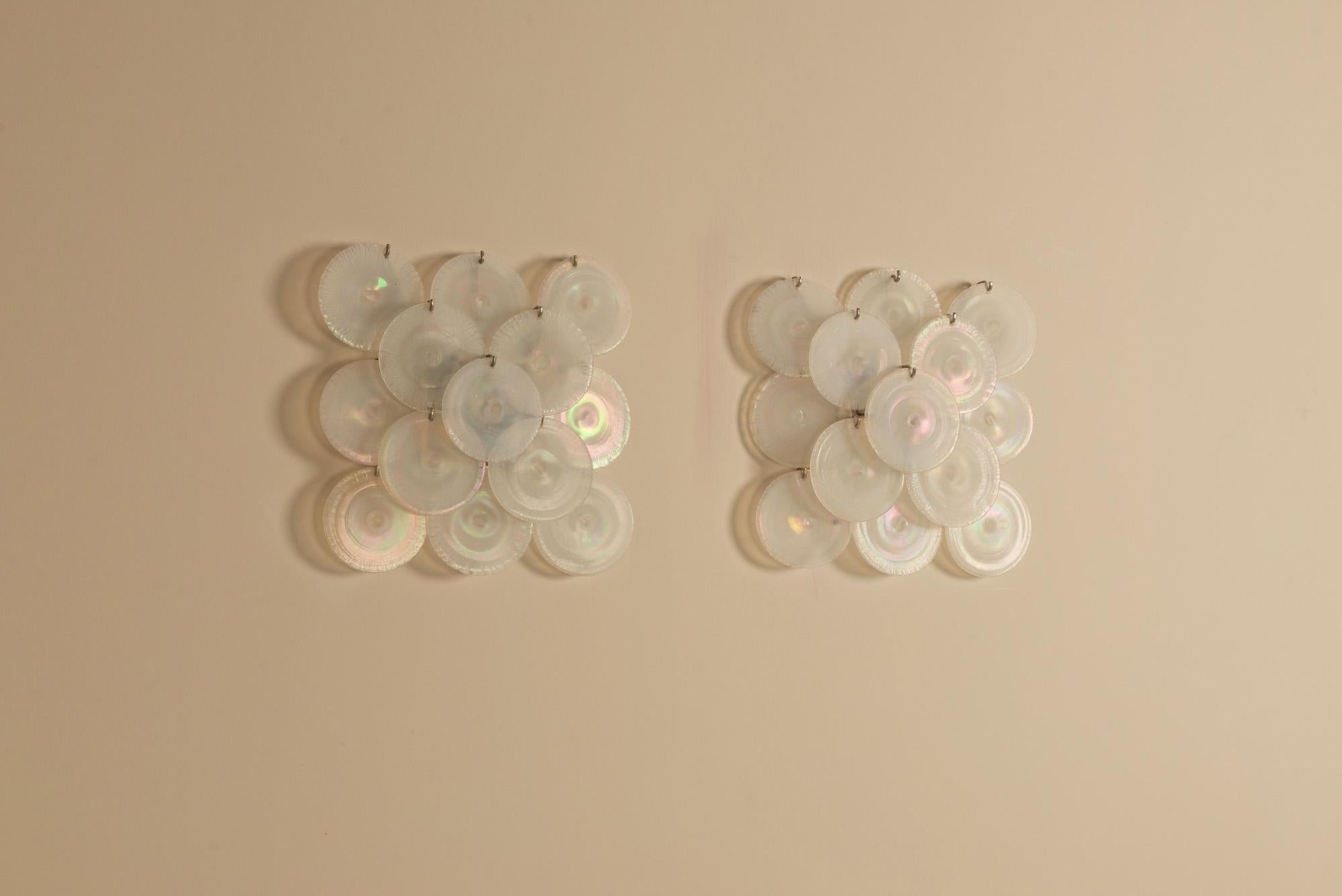 Pareja de apliques LP 235 de Carlo Nason para Mazzega, Italia1970s en venta 8