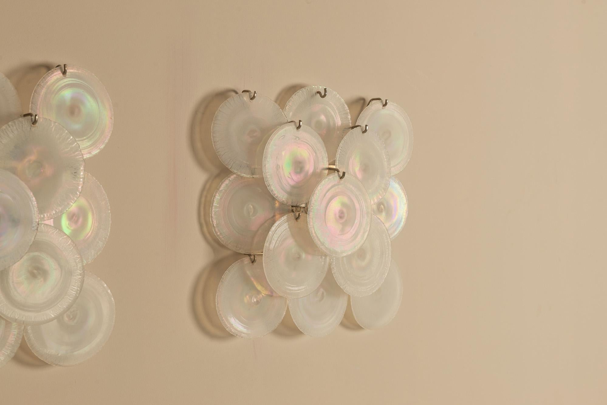 Pareja de apliques LP 235 de Carlo Nason para Mazzega, Italia1970s en venta 1