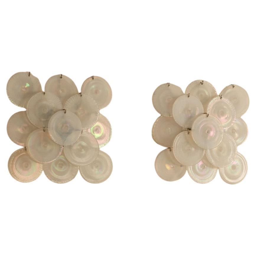 Paire d
appliques LP 235 par Carlo Nason pour Mazzega, Italie, années 1970