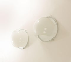 Pair of LP 245 Glass Wall or Ceiling lamps by Carlo Nason for A.V. Mazzega, 1970