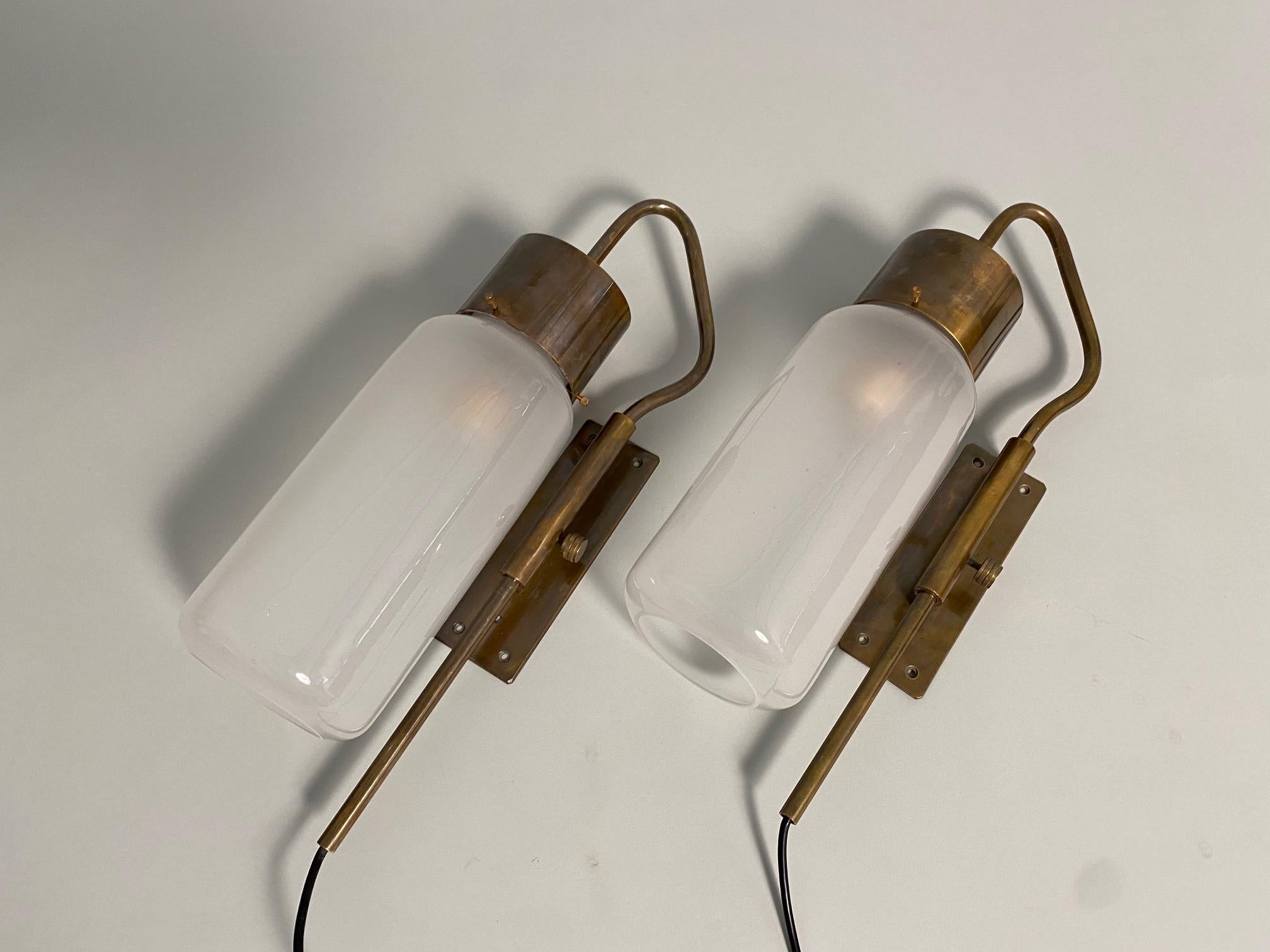 Mid-Century Modern Pair of LP10 Wall Lights by Luigi Caccia Dominioni, Azucena 
