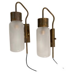 Pair of LP10 Wall Lights by Luigi Caccia Dominioni, Azucena "Bidone" 1950s