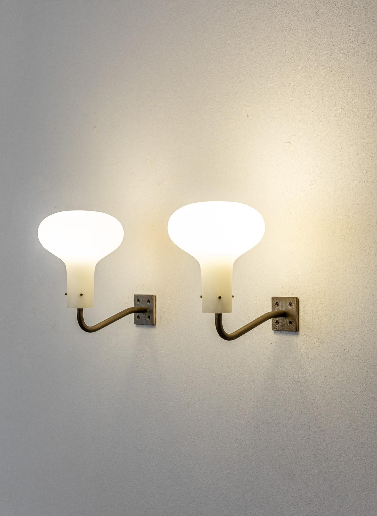 Mid-20th Century Pair of LP12 wall lights by Ignazio Gardella for Azucena, Italy, 1950