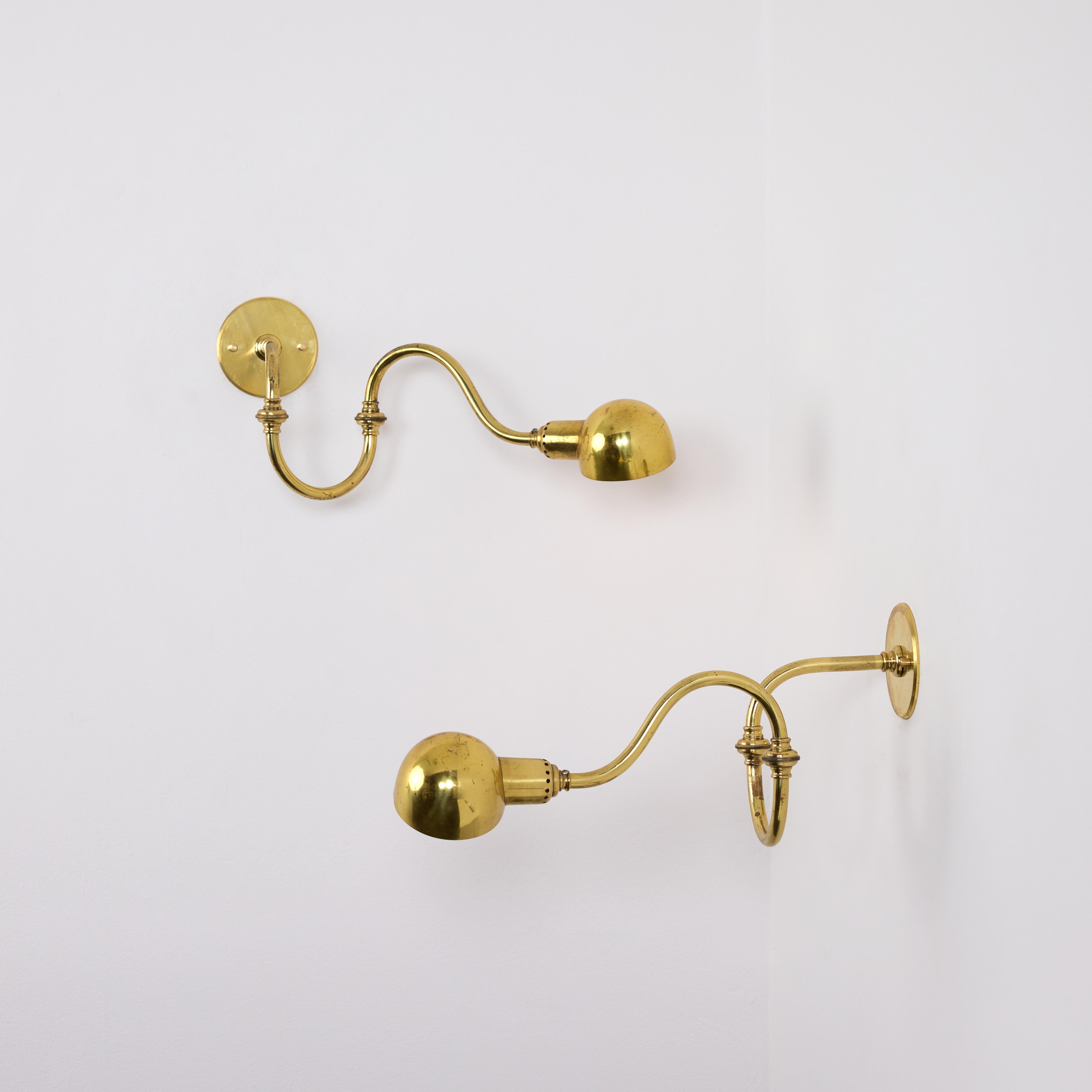 Mid-Century Modern Pair of LP15 'Tromba' Sconces by Luigi Caccia Dominioni for Azucena For Sale
