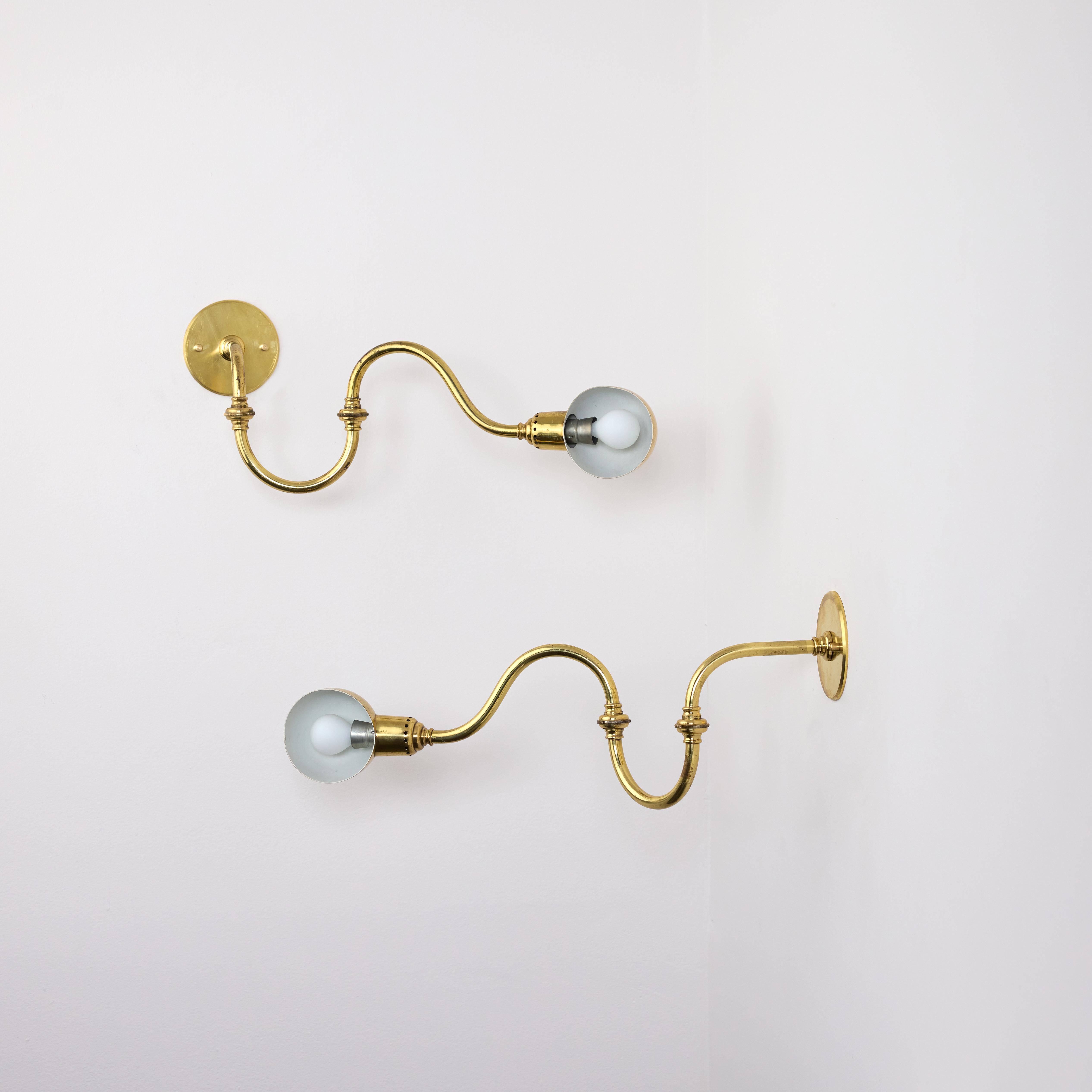 Pair of LP15 'Tromba' Sconces by Luigi Caccia Dominioni for Azucena In Good Condition For Sale In Los Angeles, CA