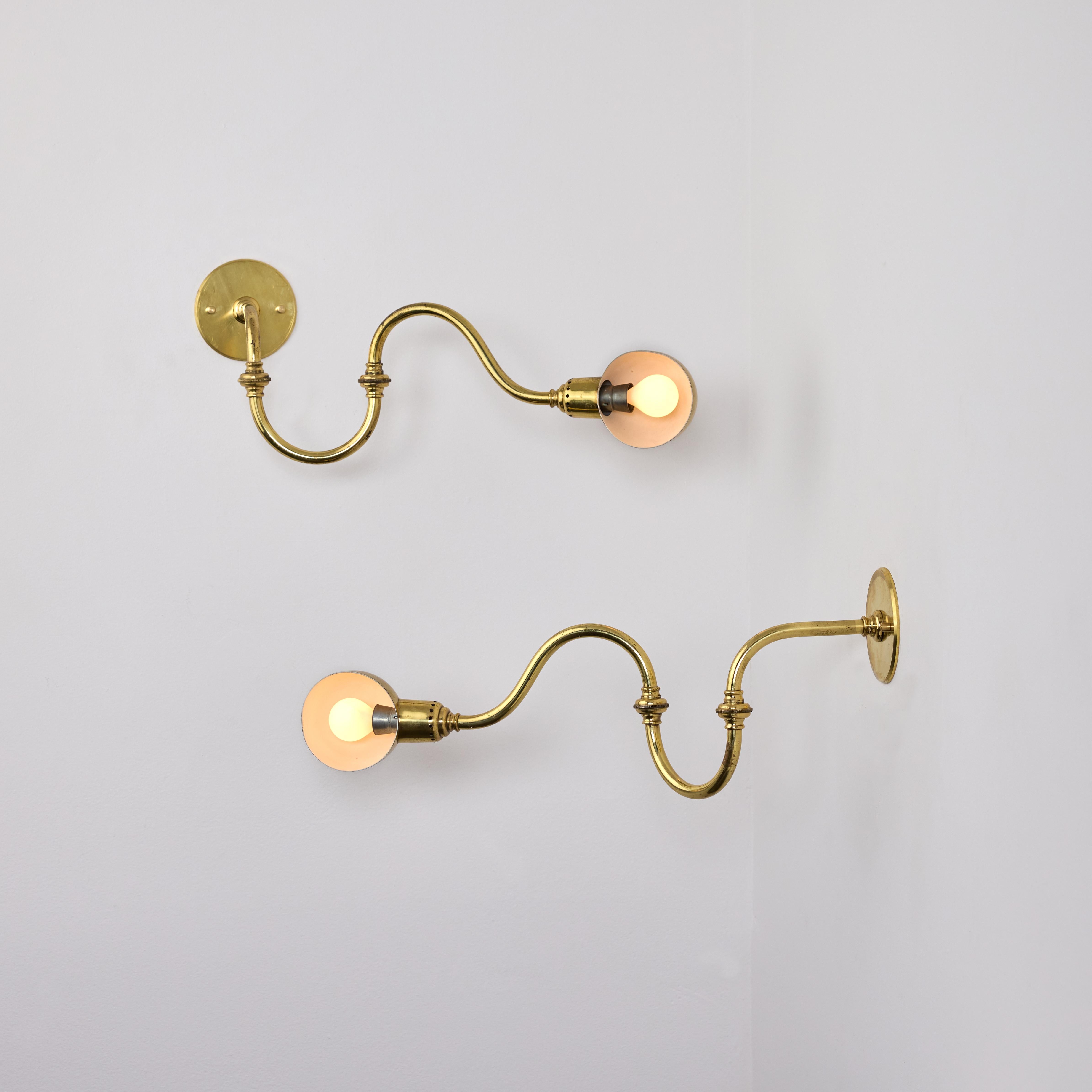 Mid-20th Century Pair of LP15 'Tromba' Sconces by Luigi Caccia Dominioni for Azucena For Sale