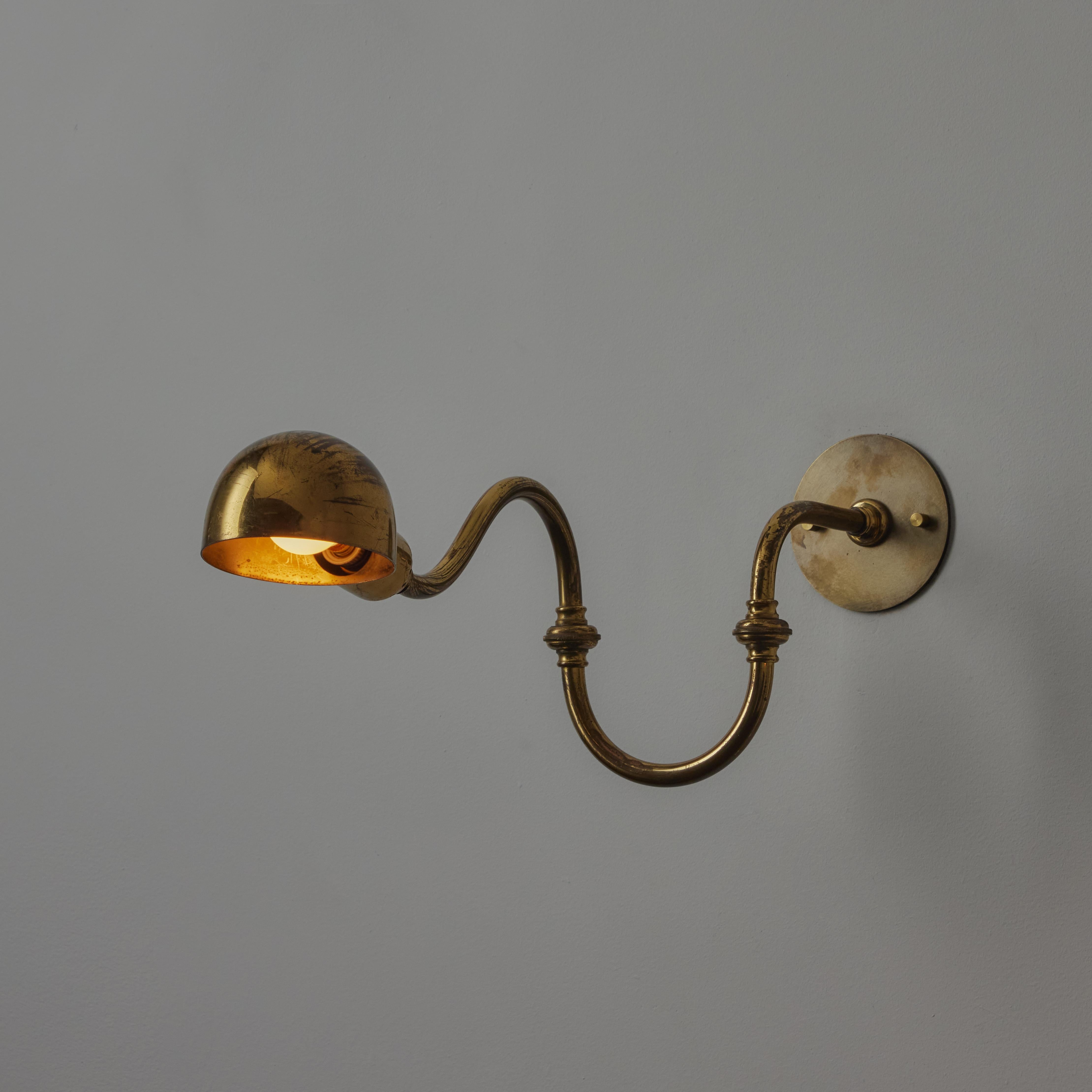 Brass Pair of LP15 'Tromba' Sconces by Luigi Caccia Dominioni for Azucena