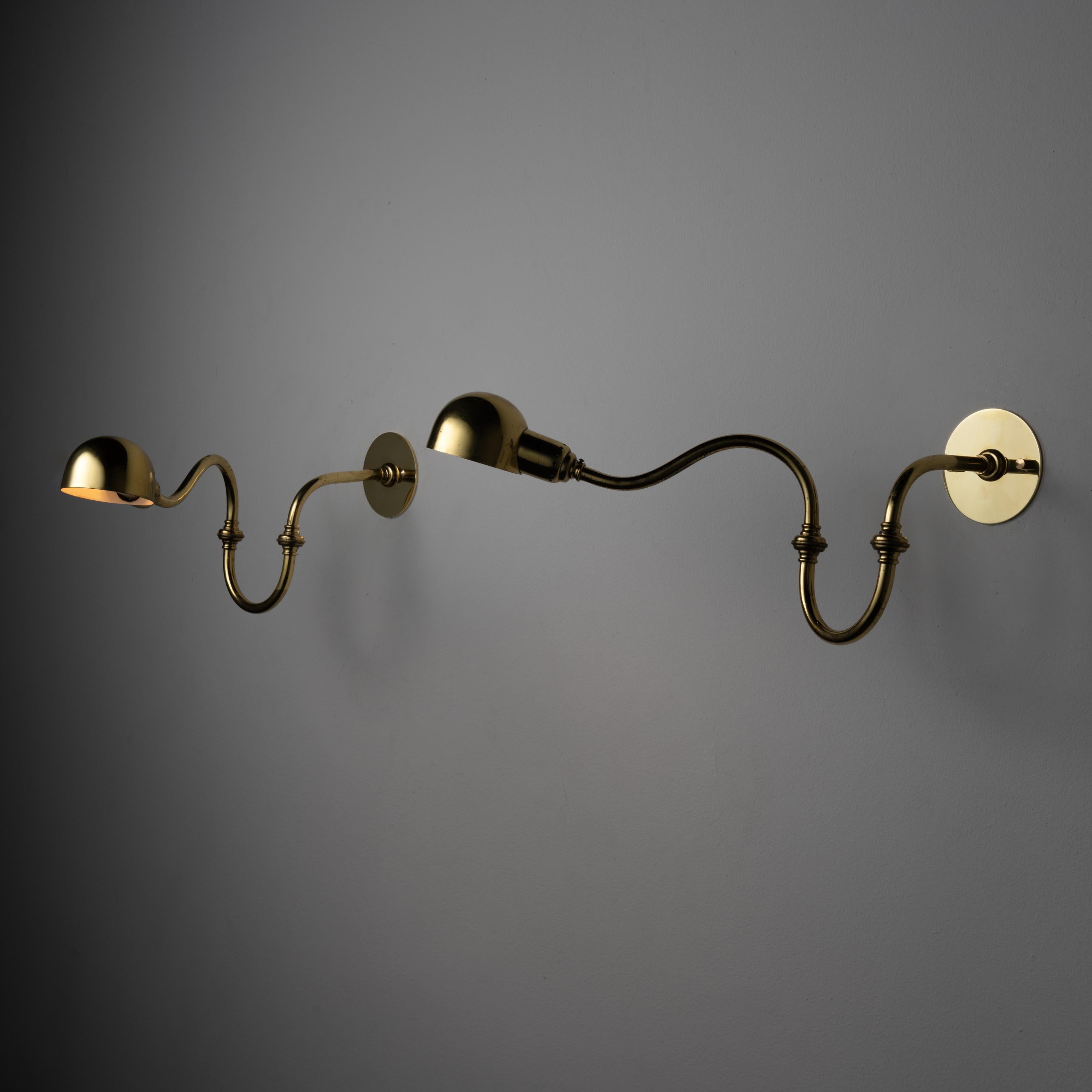 Mid-Century Modern Pair of LP15 Tromba Wall Lamps by Luigi Caccia Dominioni for Azucena