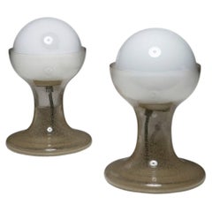 Pair of Lt216 Table Lamps by Nason for Mazzega, Italy, 1970s
