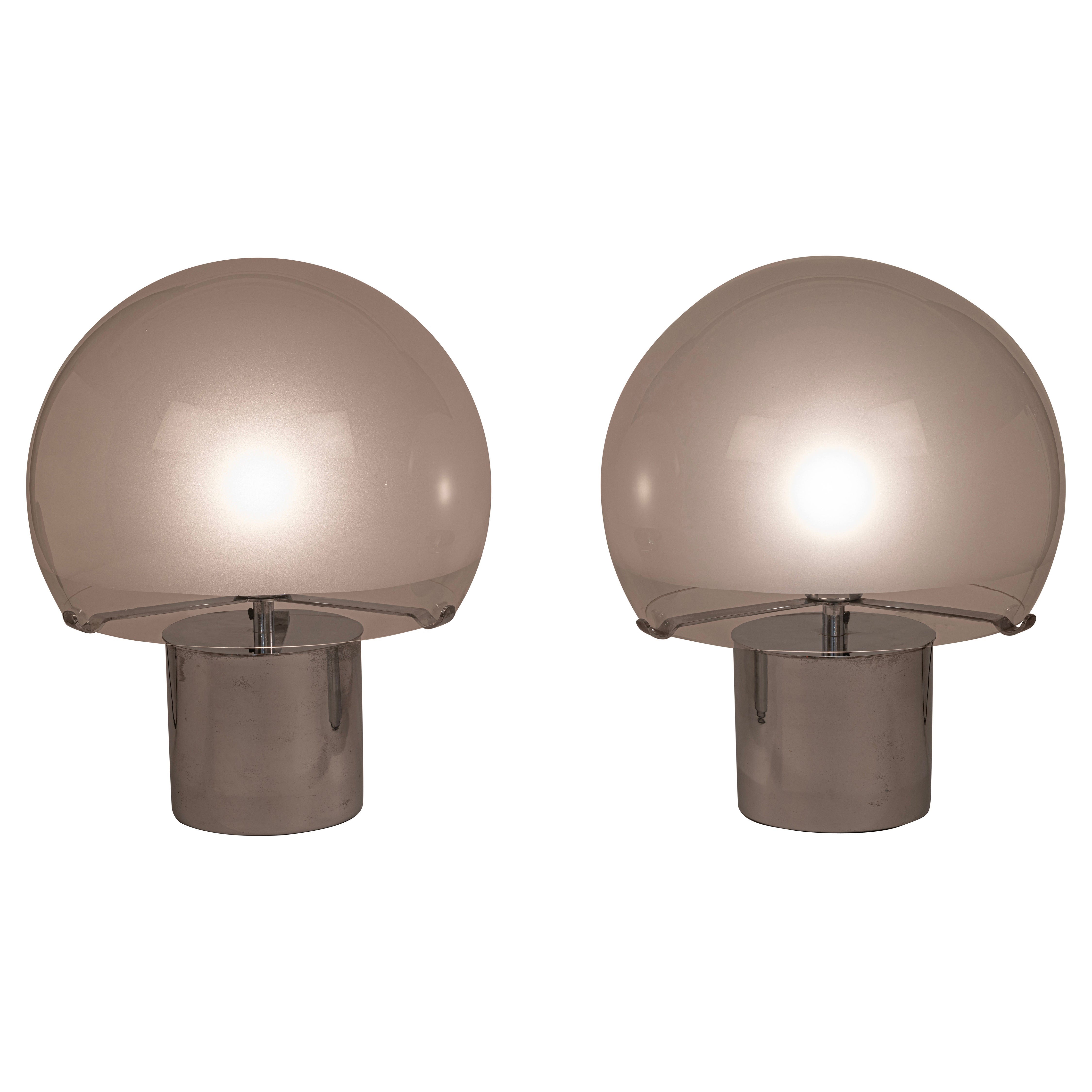 Pair of LTA6 'Porcino' Table Lamps by Luigi Caccia Dominioni for Azucena, c.1967 For Sale