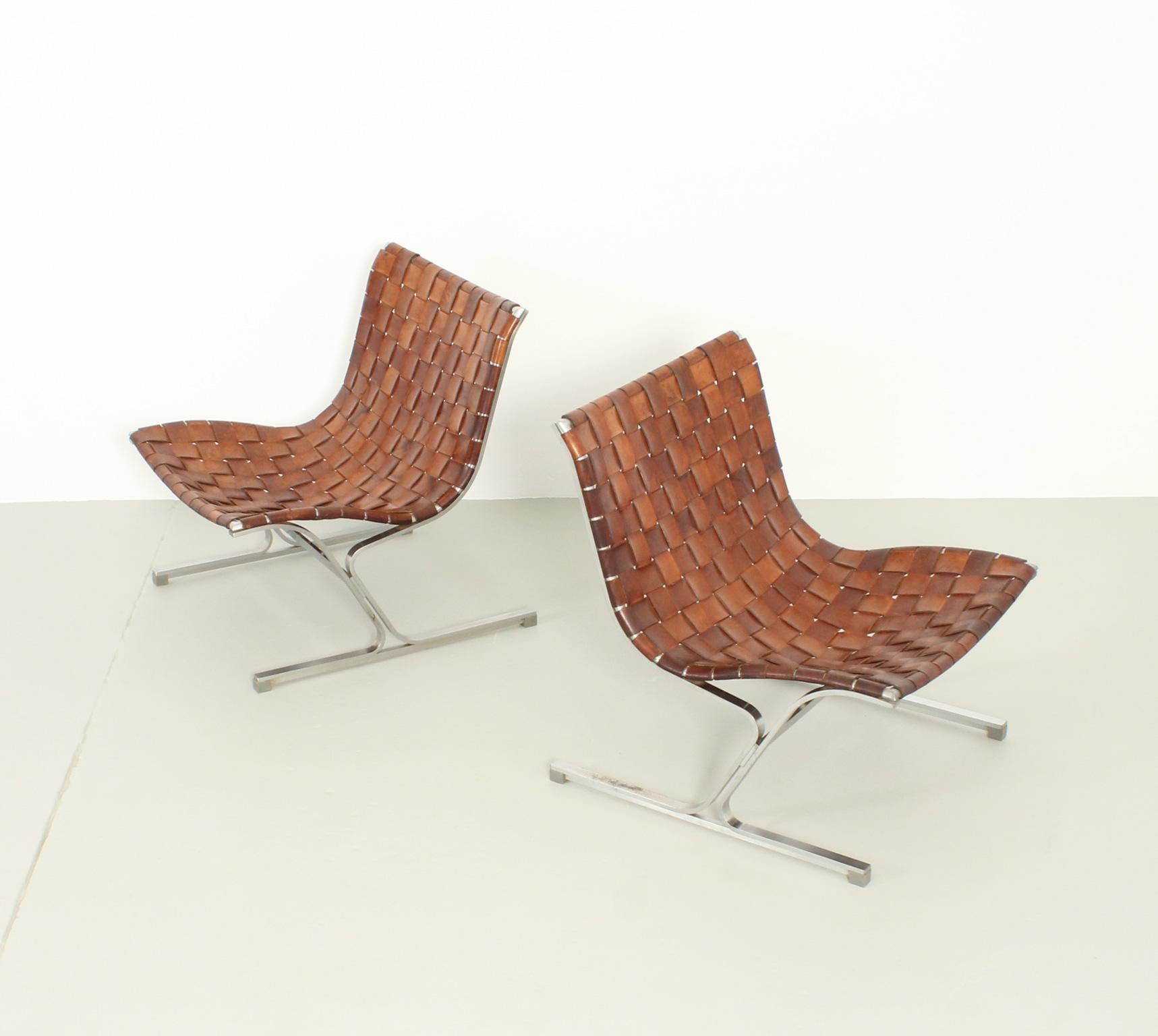 Pair of Luar Lounge Chairs by Ross Littell, 1968 5