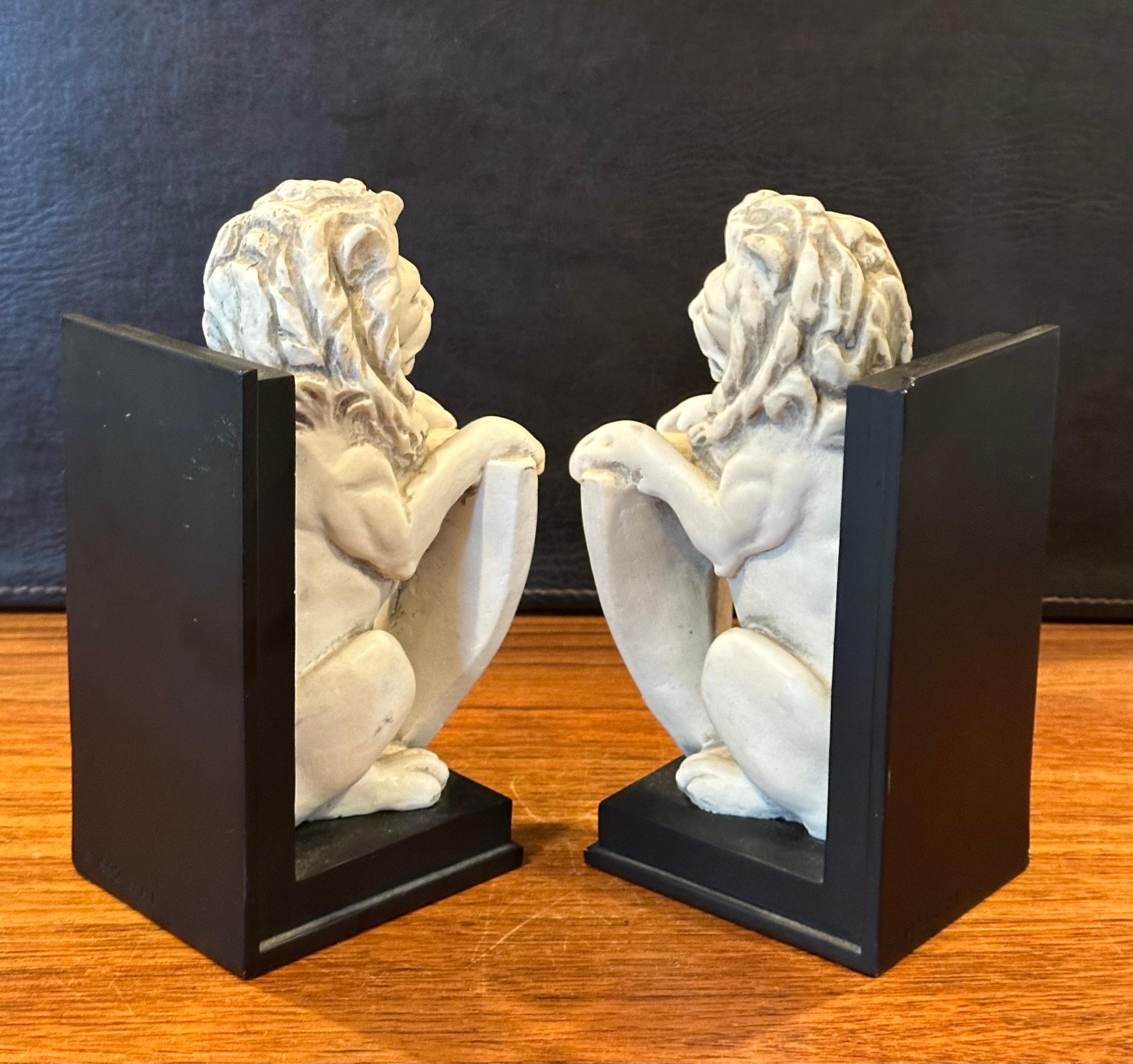 20th Century Pair of Lucerne Lion Bookends by HPI For Sale