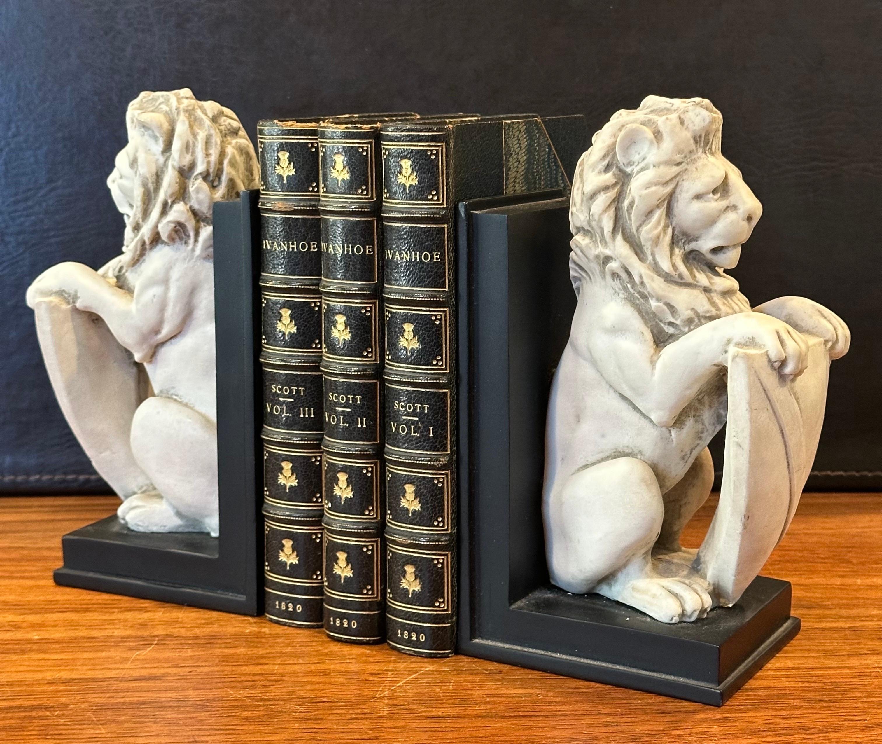 Pair of Lucerne Lion Bookends by HPI For Sale 1