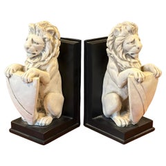 Vintage Pair of Lucerne Lion Bookends by HPI