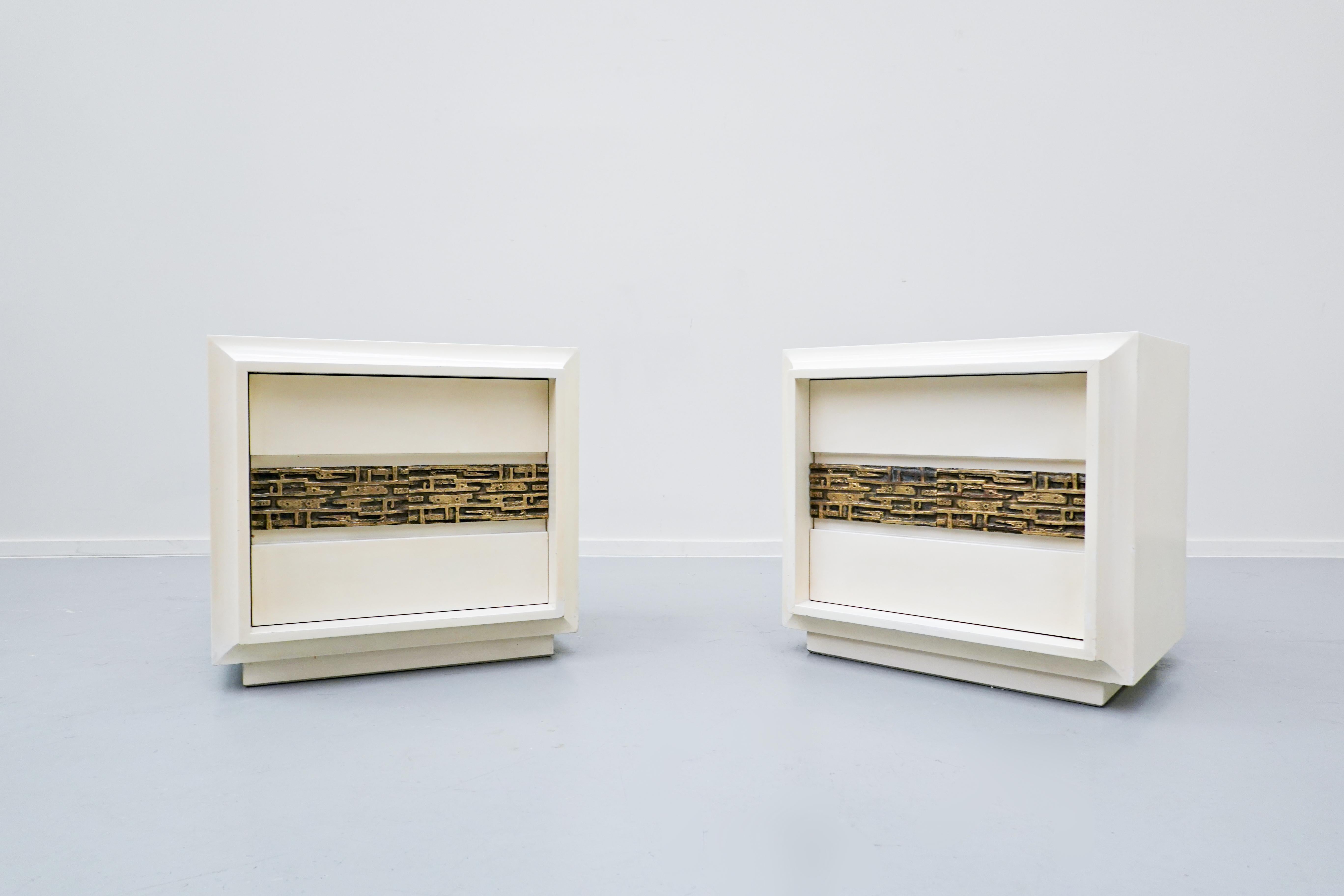Pair of Luciano Frigerio nightstands, 1970s.
