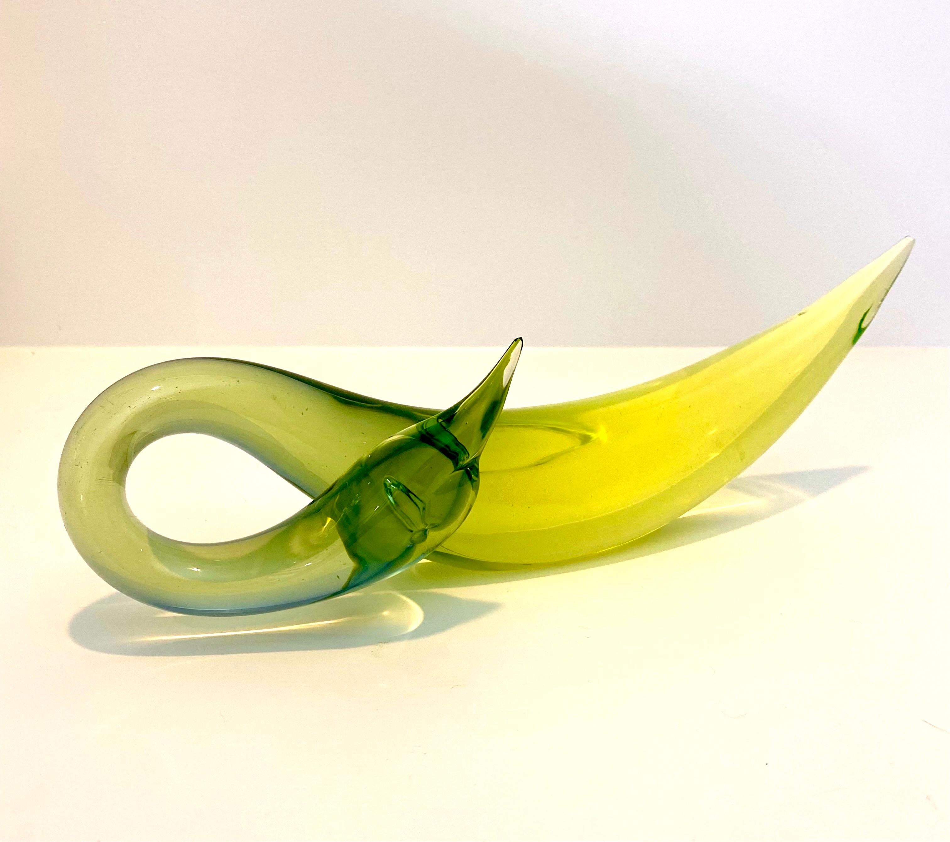 Italian Pair of Luciano Gaspari Murano Glass Swan Sculptures