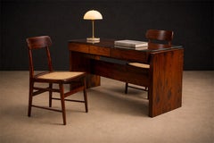 Pair of “Lucio Costa” Chairs in Hardwood & Caning by Sergio Rodrigues, 1956's