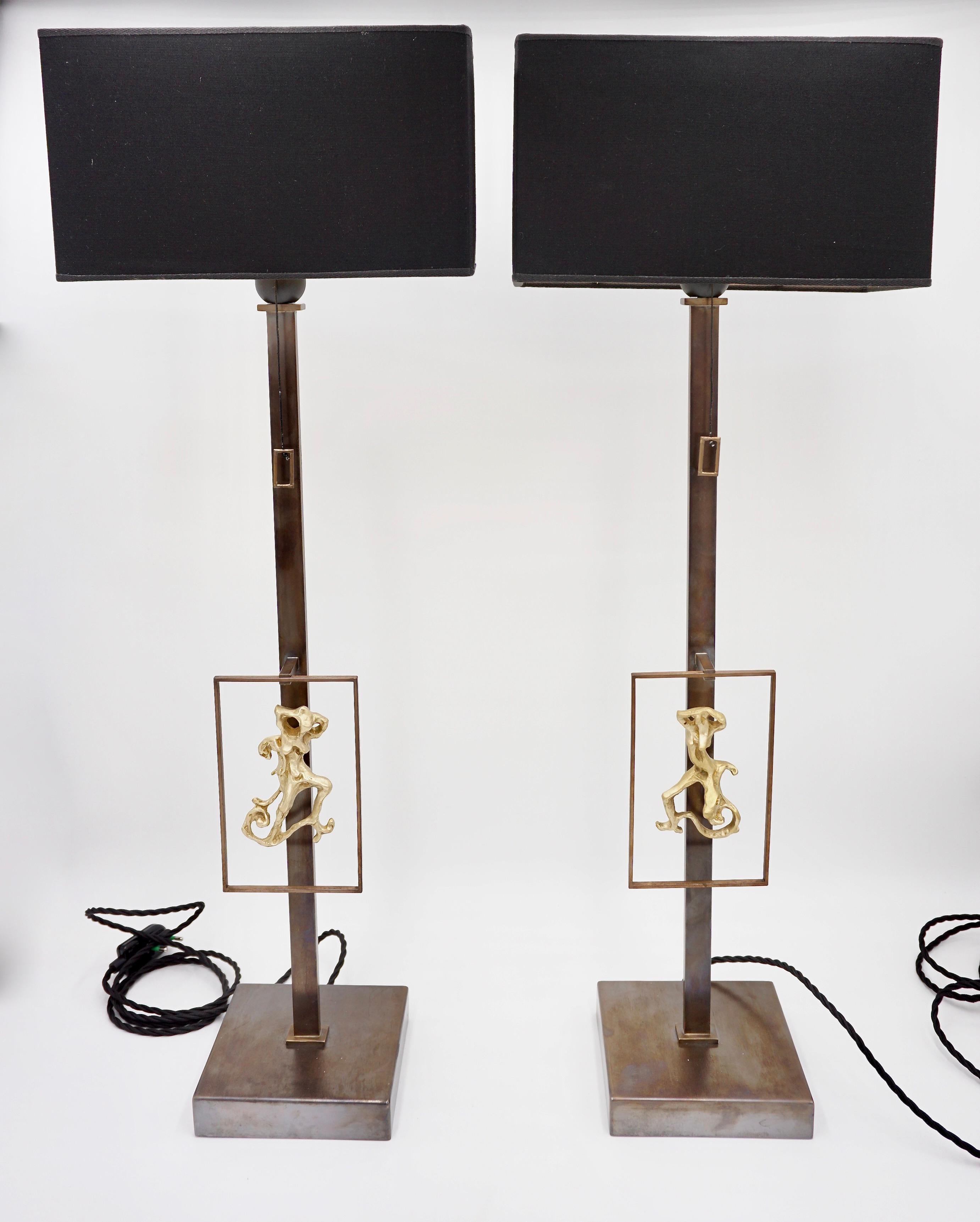The table lamps designed by Lorenzo Ciompi for series Masterpieces of Lights