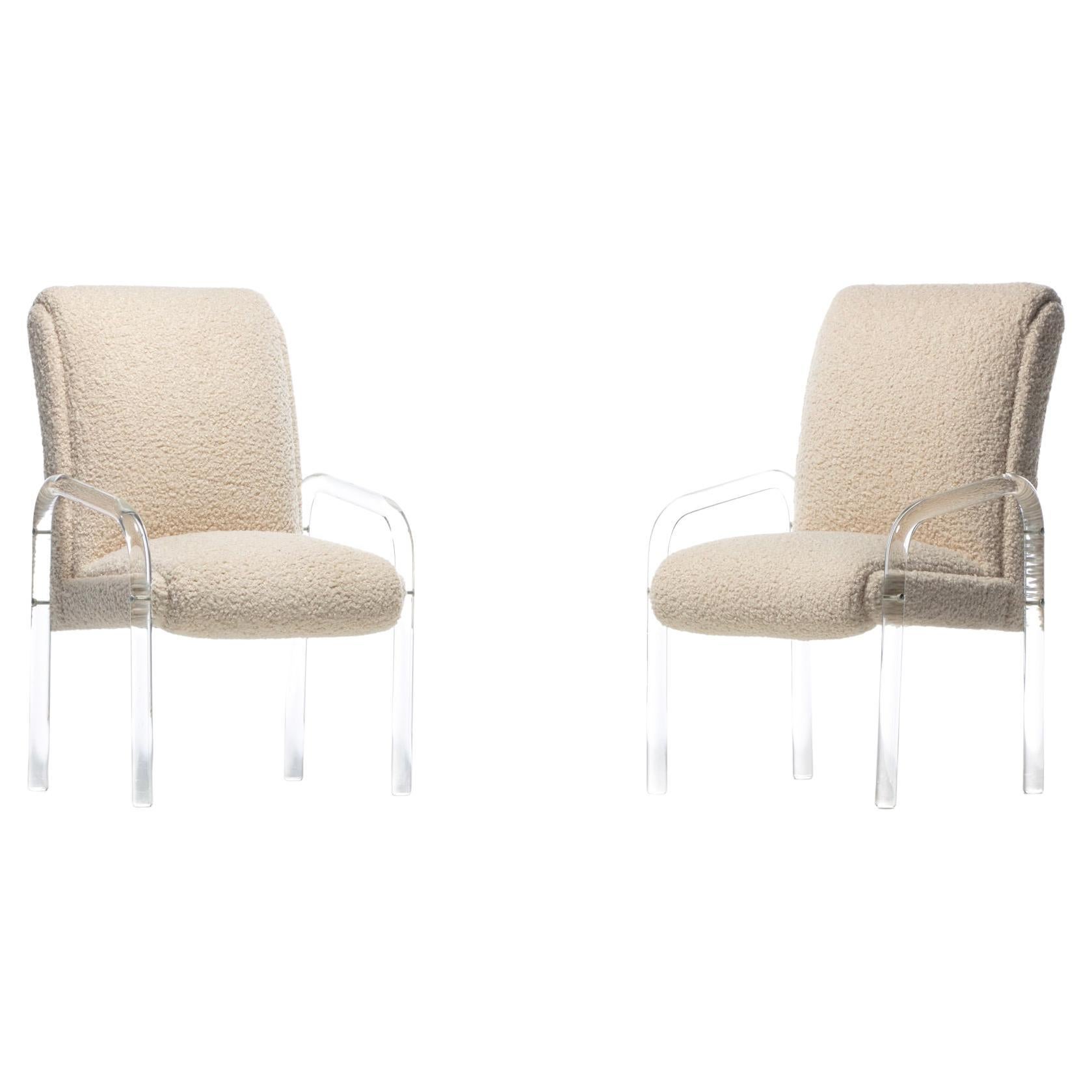 Pair of Lucite Arm Chairs by Leon Rosen for Pace Collection c. 1970
