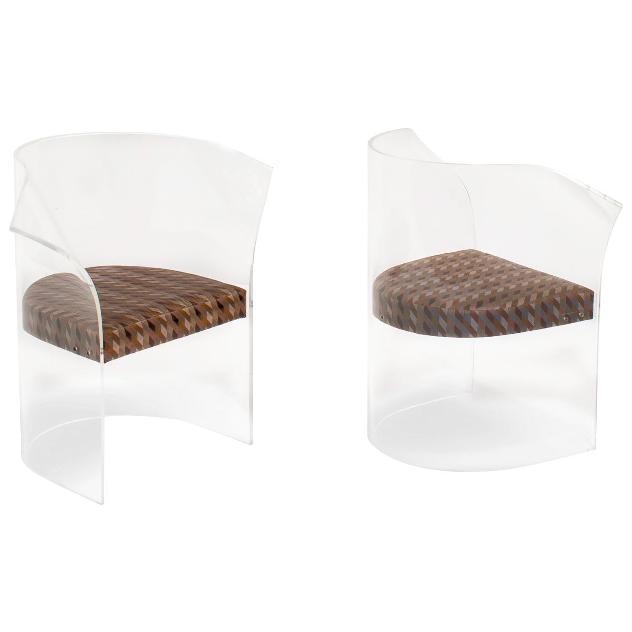 Paire de fauteuils en Lucite dans le style de Vladimir Kagan, 1970