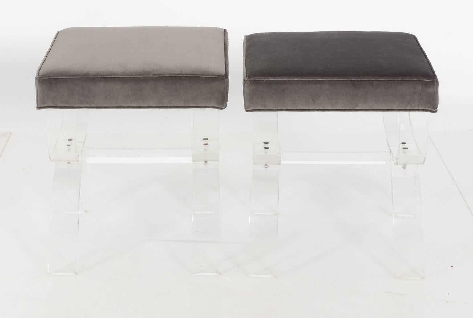 Pair of Lucite Benches by Hill Manufacturing, circa 1970 For Sale 6