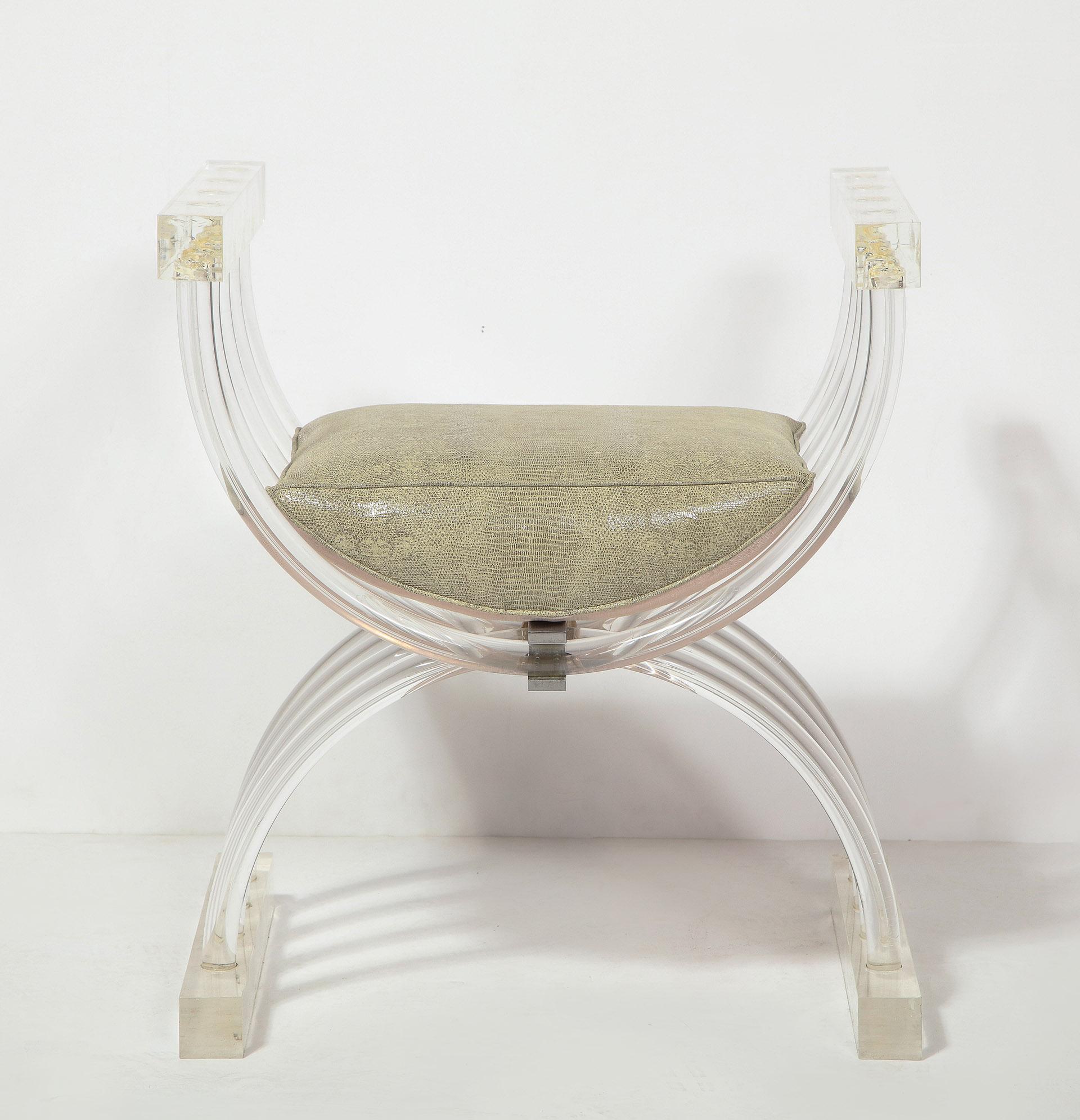Pair of Lucite Benches 1