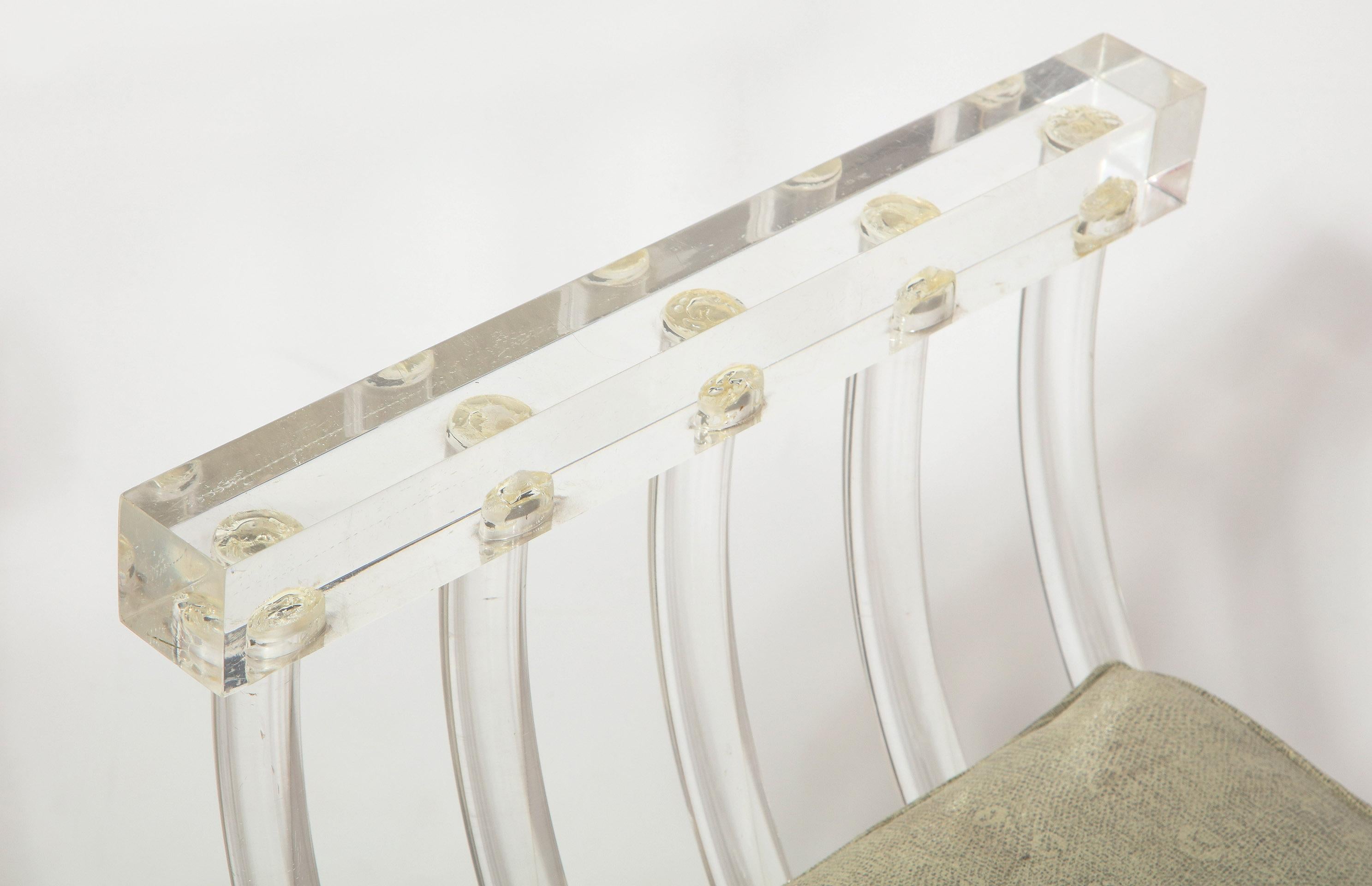 Pair of Lucite Benches 3