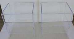 Pair of Lucite End Tables by Iconic Snob Galeries