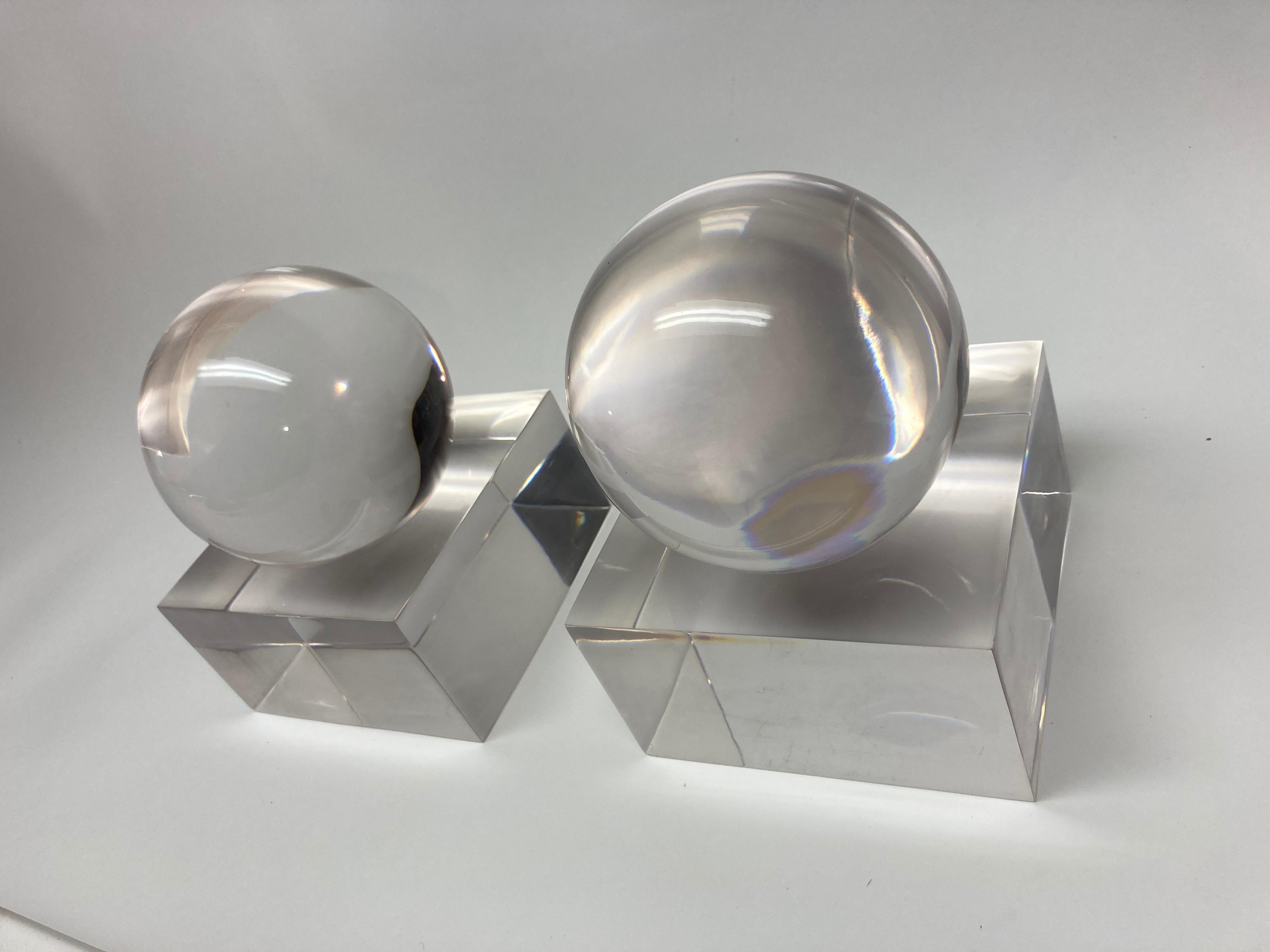 Pair of Lucite Finials For Sale 1
